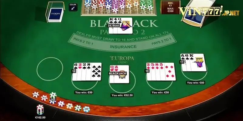 Chia sẻ cách chơi blackjack online tại Vin777